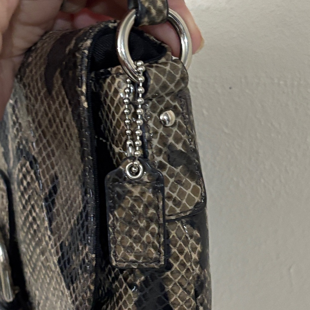 Coach soho python Brown and Black Snake Print Cro… - image 14